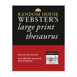 Webster's Large Print Thesaurus (Soft Cover), Price: $32.00